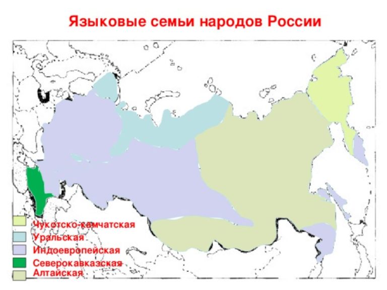 Языки народов россии карта